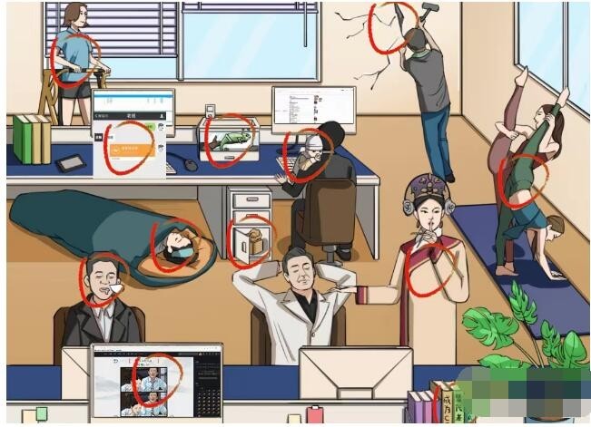 疯狂梗传找到12处职场牛人行为怎么玩-疯狂梗传找到12处职场牛人行为过关答案
